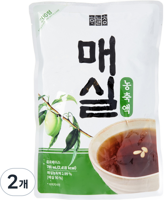 하늘청 식혜명인 농축매실, 780ml, 2개