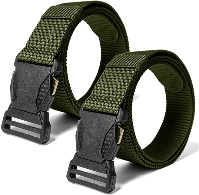 굿굿샵 남성용 초경량 등산벨트, 카키, 2개