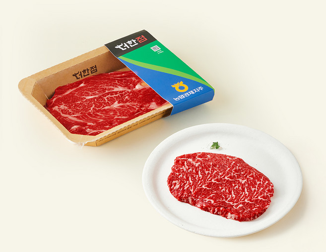 농협경제지주 더한점 등심 1+등급 숙성등심 구이용 (냉장), 1개, 200g
