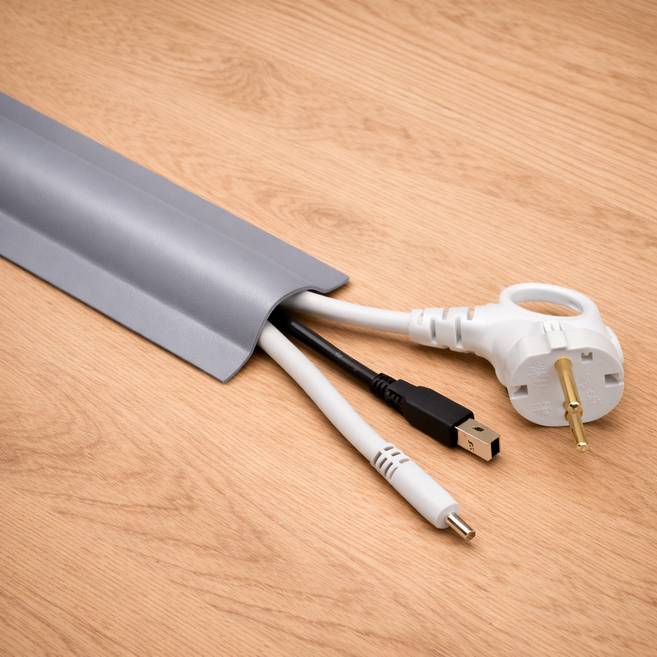 이고다 컷핏 잘라쓰는 테이프형 케이블 정리 전선 몰딩 3M, 그레이, 1개