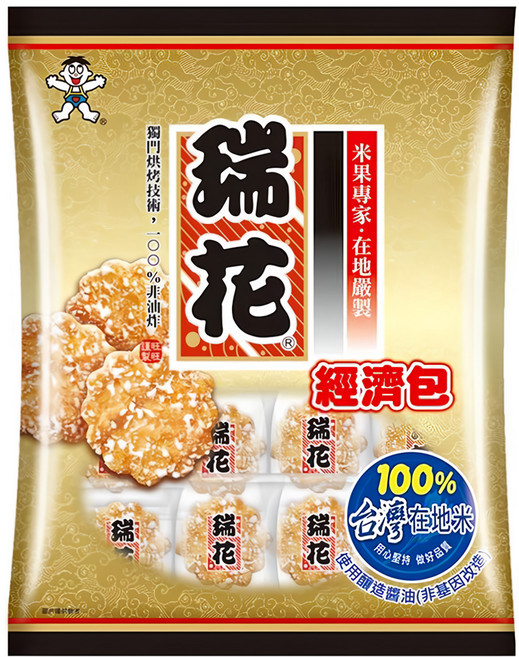 旺旺 瑞花經濟包, 350g, 1袋