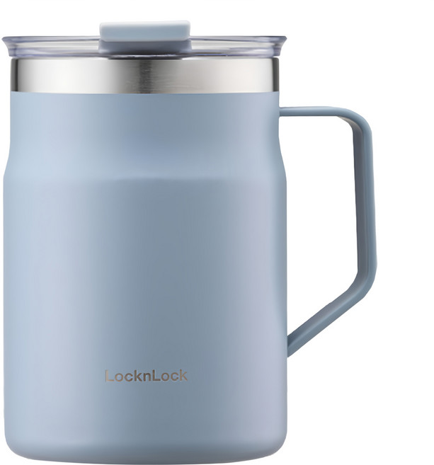 LocknLock 樂扣樂扣 都會保溫保冷馬克咖啡杯, 蔚藍色, 475ml, 1個