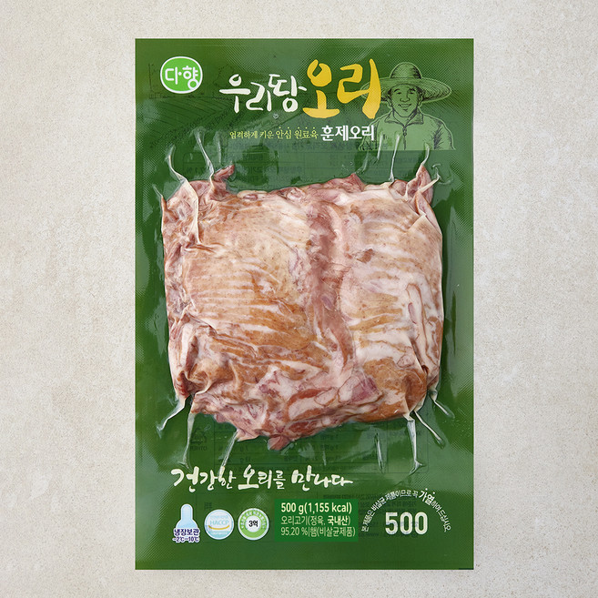다향 우리땅 오리 훈제오리, 500g, 1개