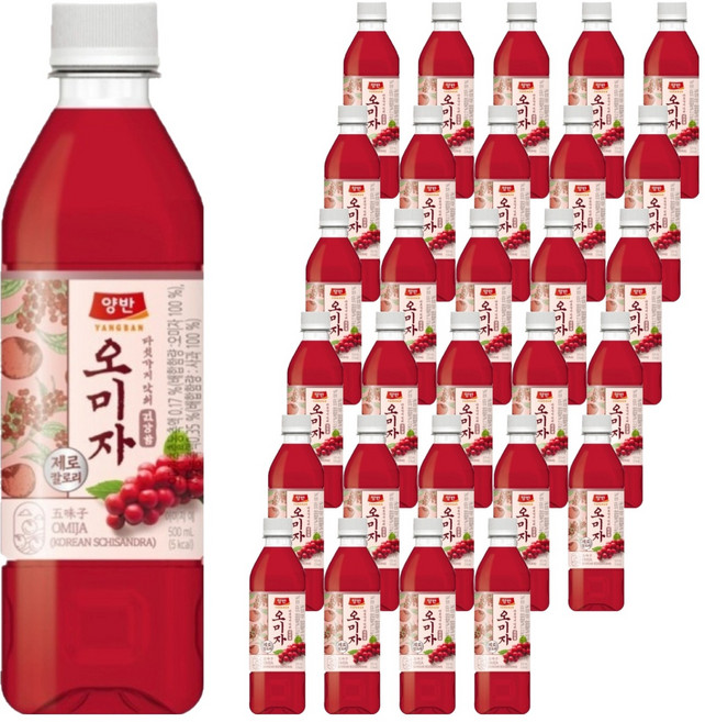 양반 오미자 음료, 500ml, 30개