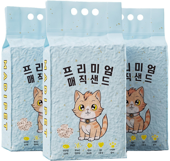 메디펫 고양이 매직 프리미엄 두부모래, 10L, 3개, 라벤더향