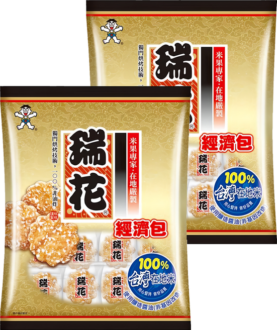 旺旺 瑞花經濟包, 350g, 2袋