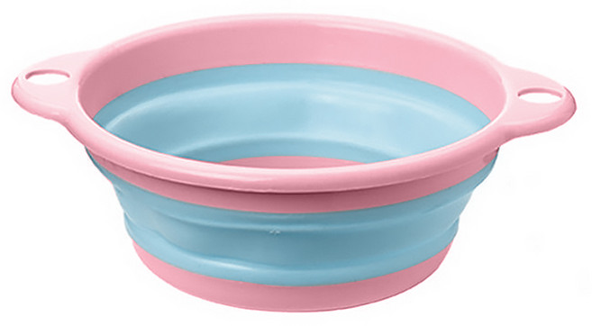 레벤픽 다용도 접이식 대야 중, 핑크, 1개