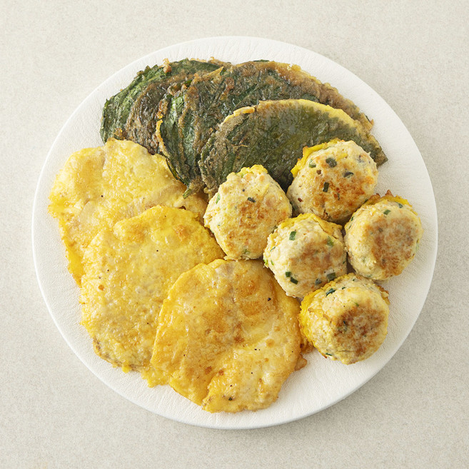 집반찬연구소 동태전 125g + 동그랑땡 100g + 깻잎전 125g, 350g, 1세트