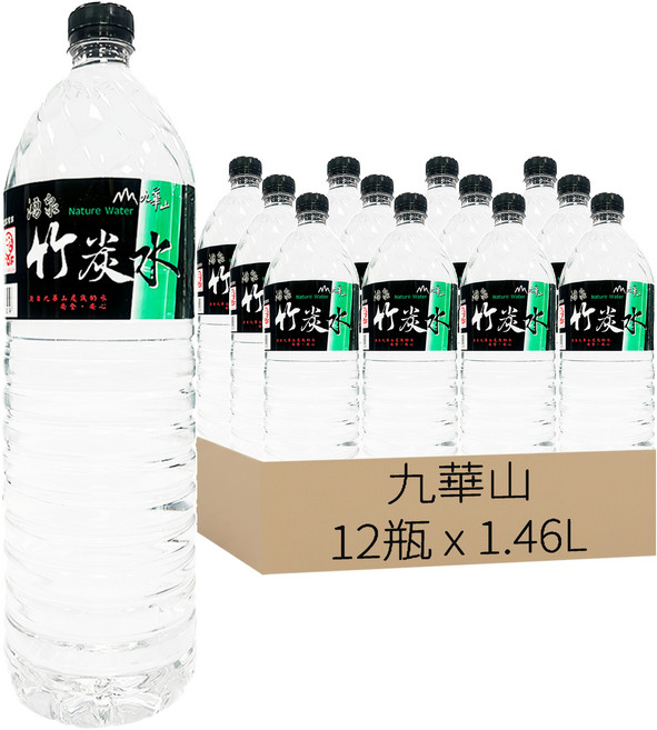 九華山 湧泉竹炭水, 1.46L, 12瓶