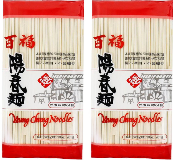 百福 陽春麵, 285g, 2包