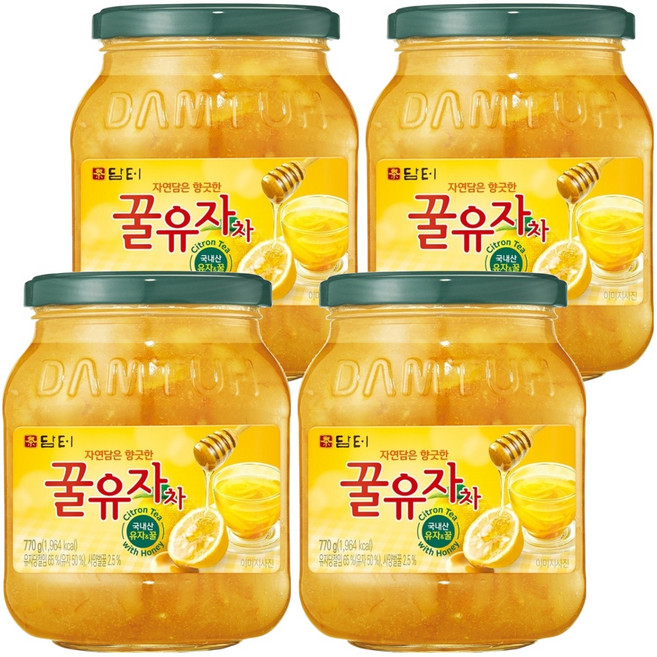 담터 꿀유자차, 770g, 4개, 1개입