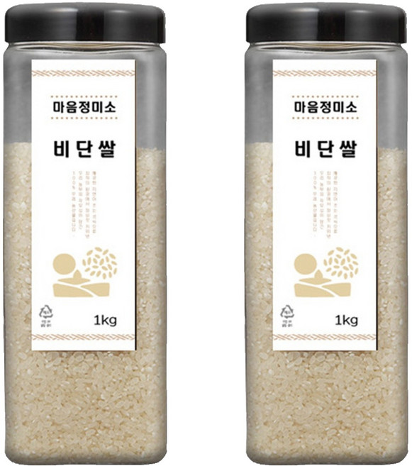 마음정미소 비단쌀 백미, 1kg, 2개, 상등급