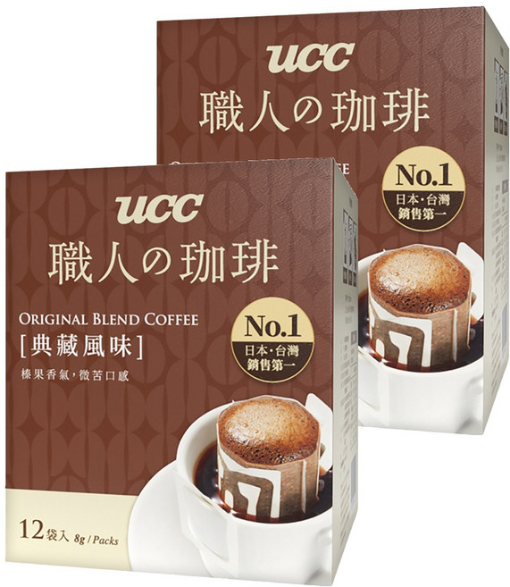 ucc 職人的珈琲 典藏風味濾掛式咖啡, 8g, 12包, 2盒