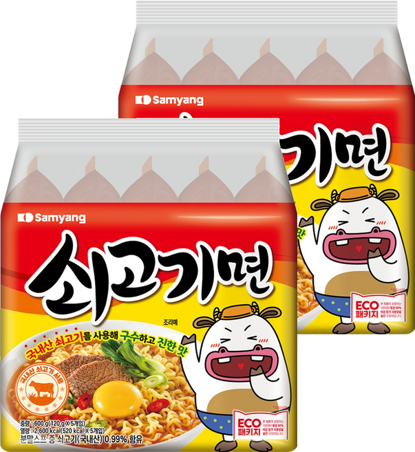 삼양 쇠고기면 120g, 10개