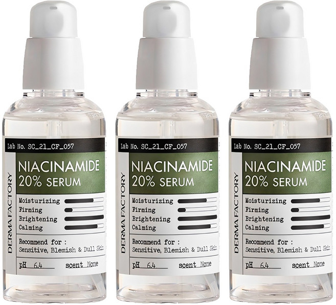 더마팩토리 나이아신아마이드 20% 세럼, 80ml, 3개