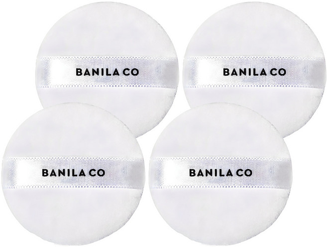 바닐라코 소프트 파우더 퍼프 미니, 혼합색상, 4개