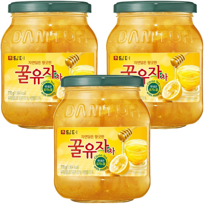담터 꿀유자차, 770g, 3개, 1개입