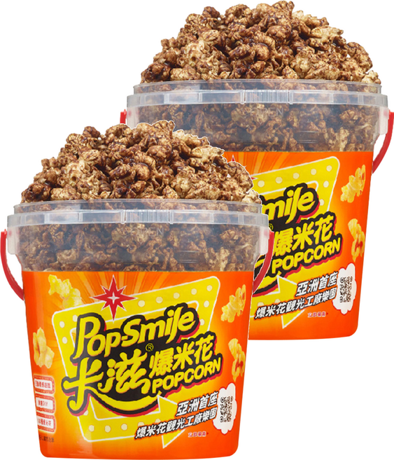 Pop-Smile 卡滋 蝴蝶爆米花 美式特濃巧克力, 150g, 2桶
