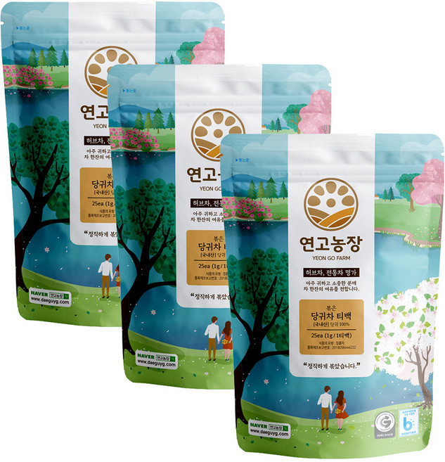 연고농장 볶은 당귀차 티백, 1g, 25개입, 3개