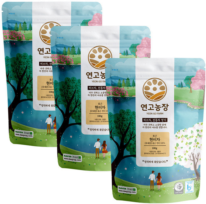 연고농장 국내산 볶은 현미차, 100g, 1개입, 3개