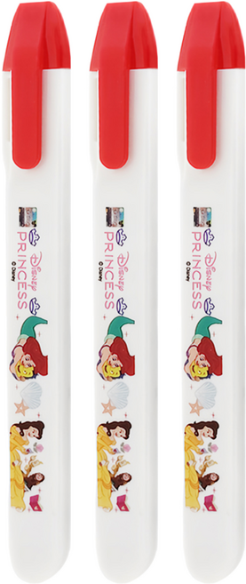 Disney Princesses 迪士尼公主 安全開關美工刀 公主系列, 3支, 小美人魚 白色 + 紅色