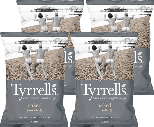 Tyrrells 泰勒思 洋芋片 無調味, 150g, 4包