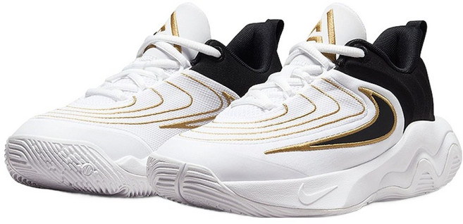 NIKE 耐吉 女款大童籃球鞋/運動鞋包覆 緩震 字母哥 FZ6734-100 US 6Y 寬楦