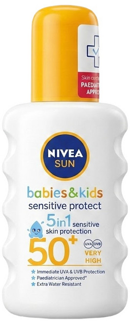 NIVEA 妮維雅 SUN 專業級防曬噴霧 敏弱益膚 SPF50+, 200ml, 1瓶