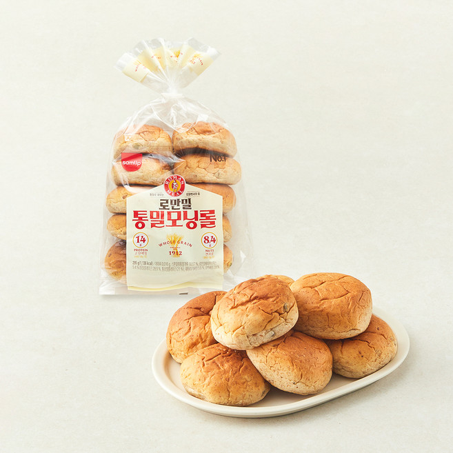 삼립 로만밀 통밀 모닝롤, 295g, 1개