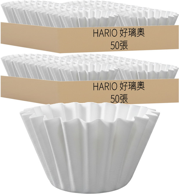 HARIO 好璃奧 浪花濾紙, 50張, 2盒