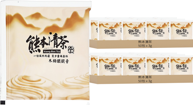熊本清茶 木柵鐵觀音立體茶包, 3g, 50包, 2盒
