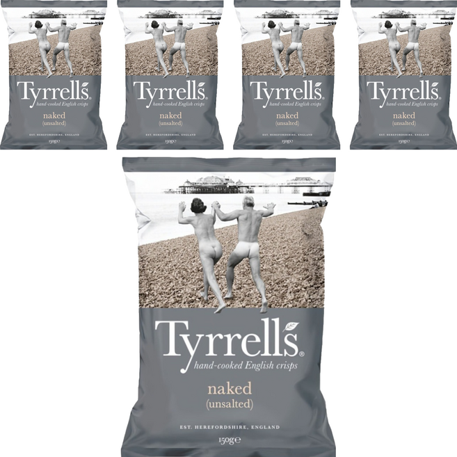 Tyrrells 泰勒思 洋芋片 無調味, 150g, 5包