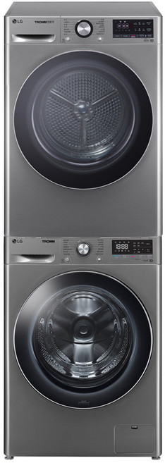 LG전자 트롬 ThinQ 세탁기 F12VVA + 건조기 RH10VTA 12kg + 10kg 방문설치, F12VVA-10VB, 모던 스테인리스