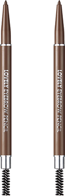 TONYMOLY 美目派對眉筆 0.1g 5 黑棕色, 2支