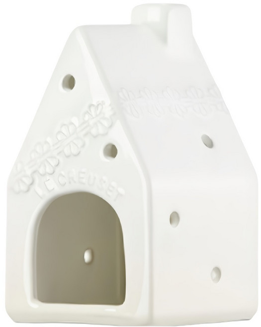 LE CREUSET 蕾絲花恬系列小屋造型燭台, 蛋白霜