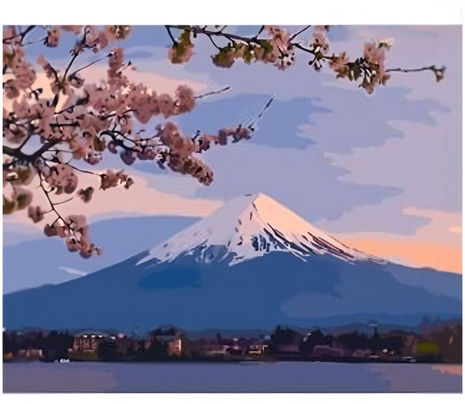 ArtLife 藝術生活 數字油畫DIY 50540 50 x 65cm, 山櫻富士, 1個