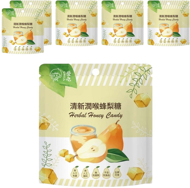 CHILL 愛吃 清新潤喉蜂梨糖 台灣製, 36g, 6包