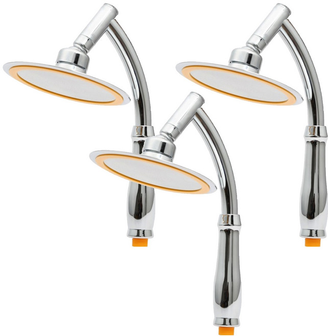 제이스홈 고압절수 빅사이즈 샤워기 헤드 JSH011, 3개, 실버