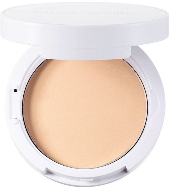 NATURE REPUBLIC 自然主義 輕柔服貼兩用防曬蜜粉餅, #2, 1盒