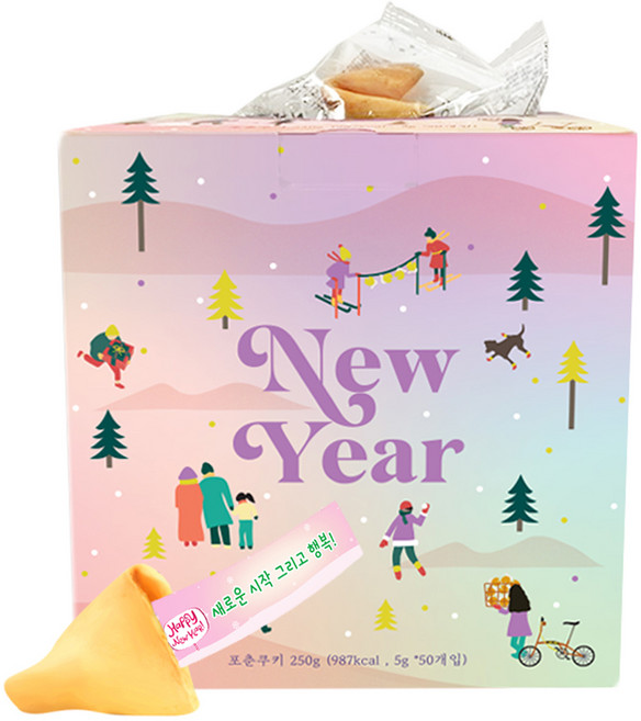 포춘쿠키 신년모임 50, 250g, 1개