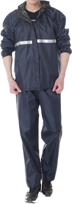 卓乾分體式雨衣 牛津輕便款 一套, 深藍色