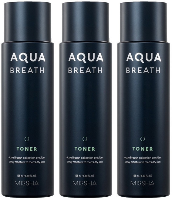 미샤 포맨 아쿠아브레스 토너, 3개, 195ml