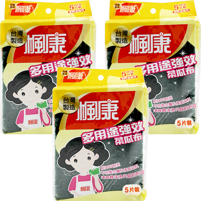 楓康 多用途菜瓜布, 5片, 3包
