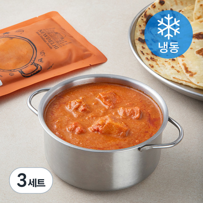 뉴델리인디안푸드 치킨마크니 180g + 버터난 180g (냉동), 360g, 3세트