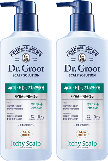 Dr.Groot 健髮專家 止癢去屑洗髮精, 400ml, 2瓶