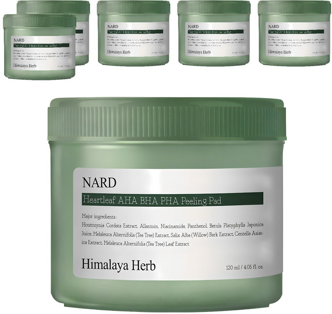 나드 부케가르니 어성초 아하 바하 파하 필링패드 120ml, 70개입, 6개