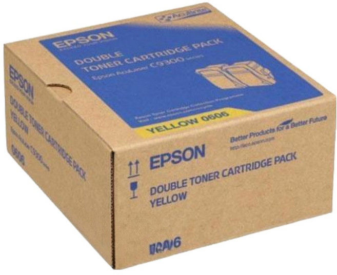 EPSON 原廠碳粉匣 S050606 雙包裝 台灣公司貨 C9300N C13S050606, 黃色, 1個