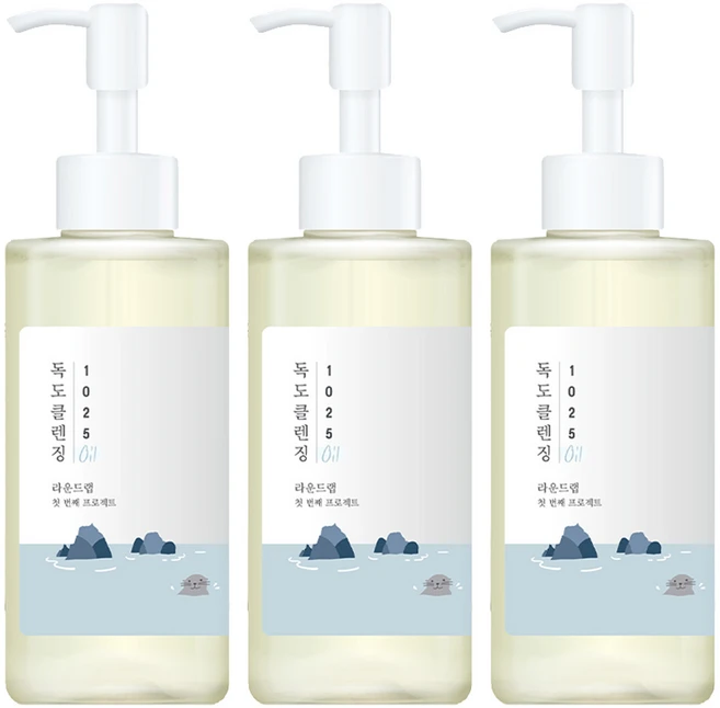 라운드랩 1025 독도 클렌징오일, 200ml, 3개 - 쿠팡