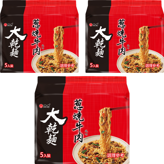維力 大乾麵 蔥燒牛肉 95g, 15包