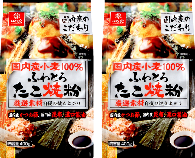 Hakubaku 章魚燒用粉, 400g, 2包